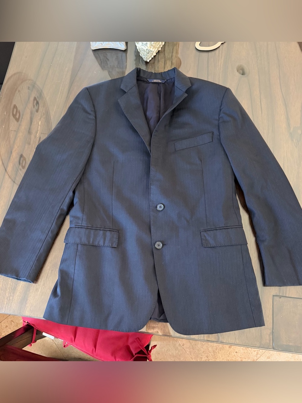 Brooks Brothers Navy Pinstripe Two-Button Sport Coat